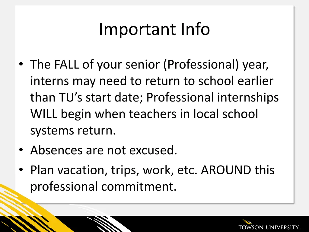 important info
