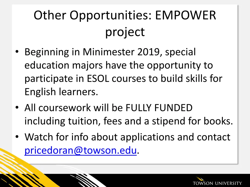 other opportunities empower project