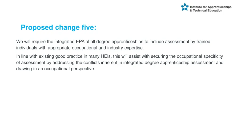 proposed change five