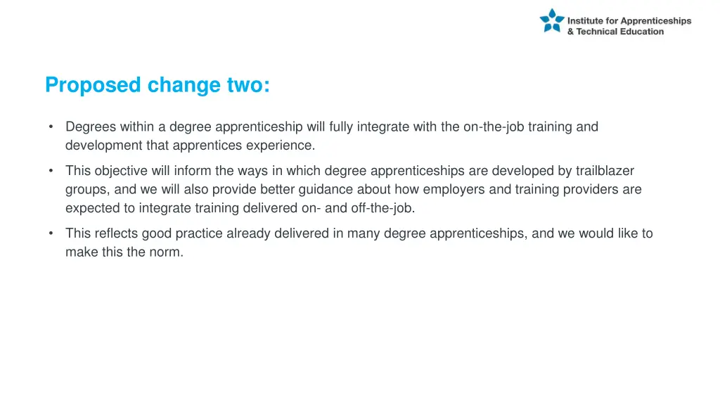 proposed change two