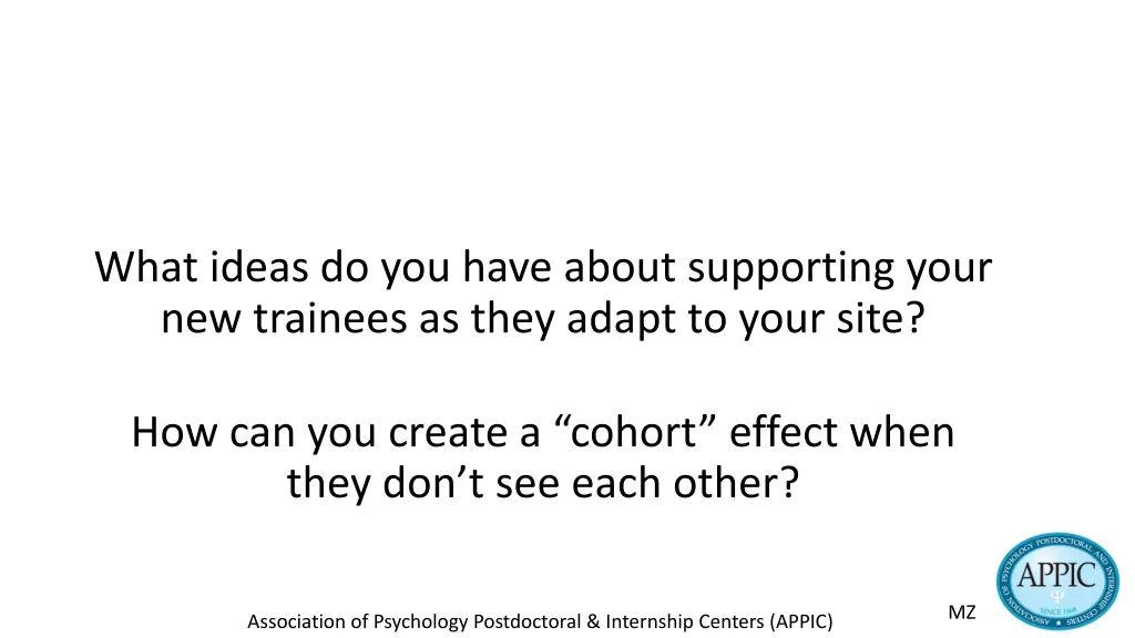 what ideas do you have about supporting your