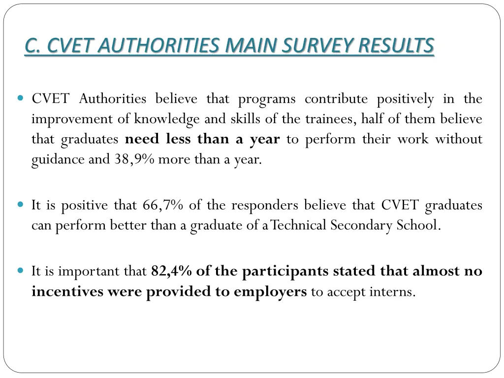 c cvet authorities main survey results 1