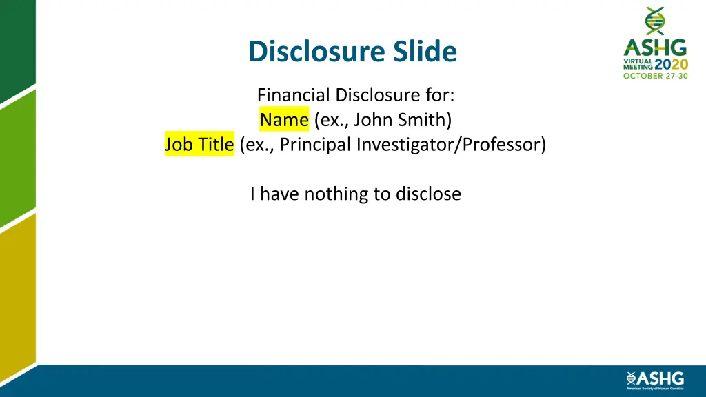 disclosure slide