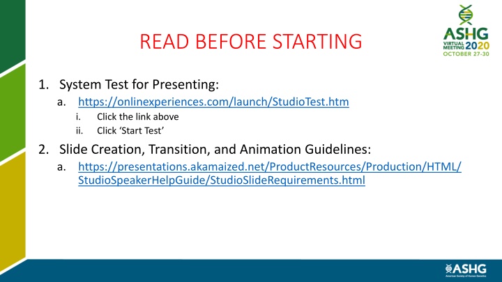 read before starting