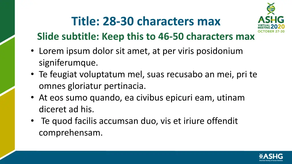 title 28 30 characters max slide subtitle keep