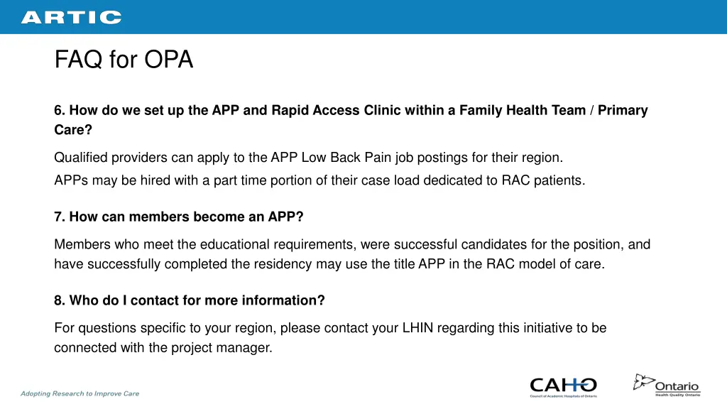 faq for opa 3