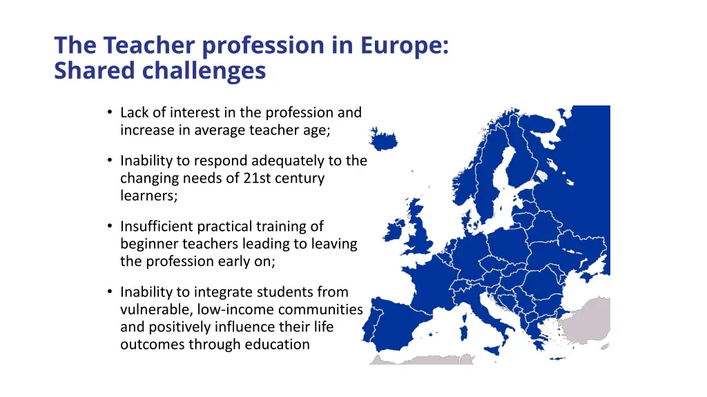 the teacher profession in europe shared challenges