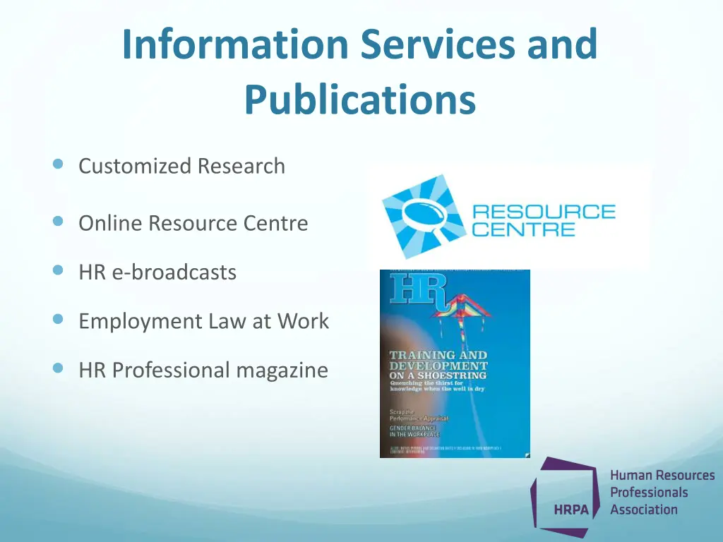 information services and publications