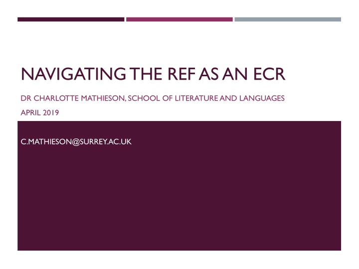 navigating the ref as an ecr