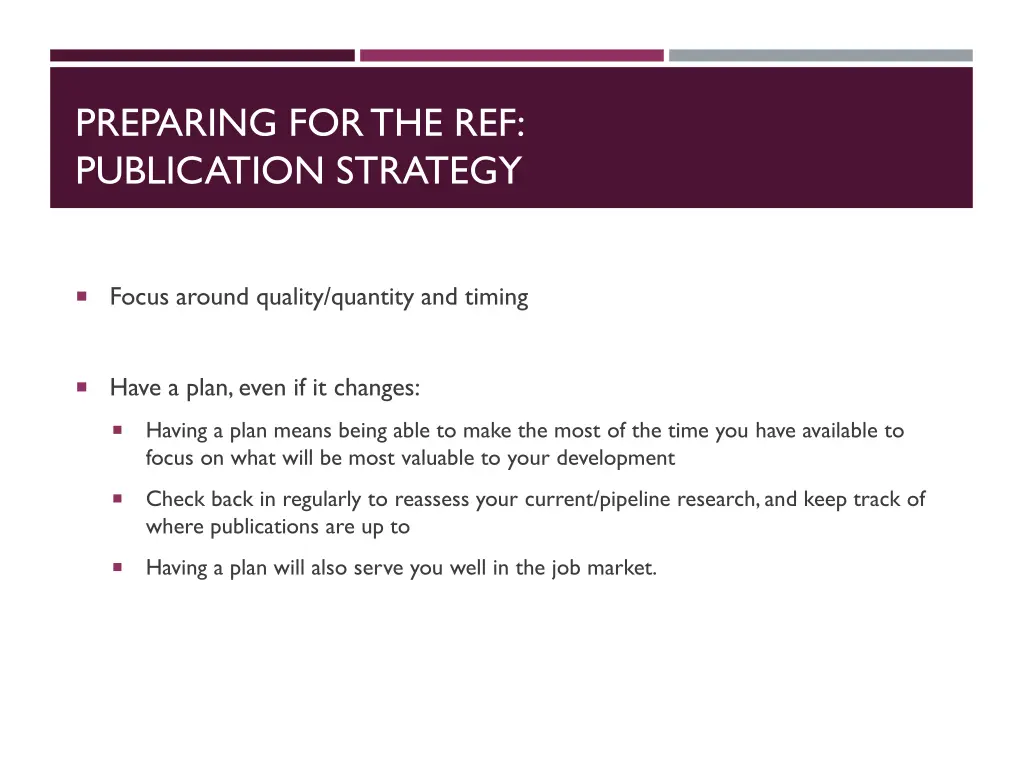 preparing for the ref publication strategy 4