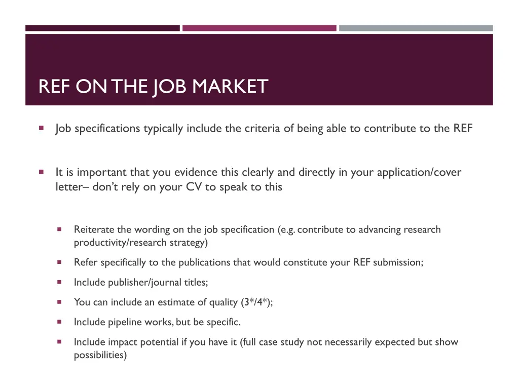ref on the job market