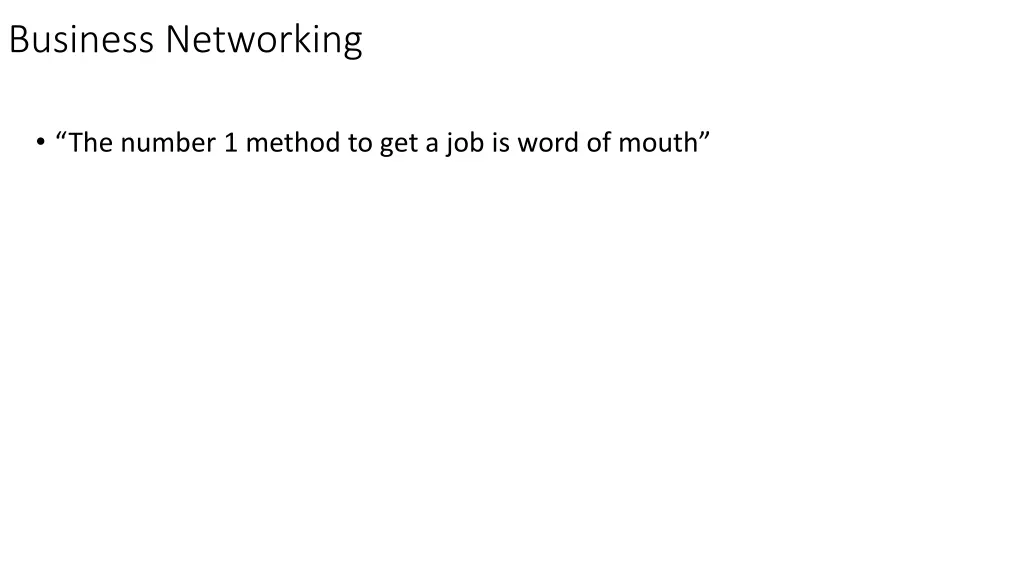 business networking