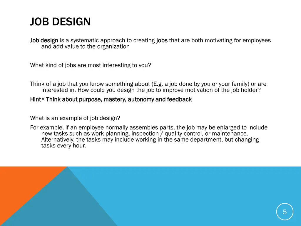 job design