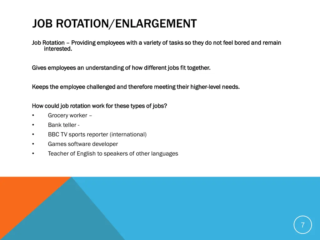 job rotation enlargement