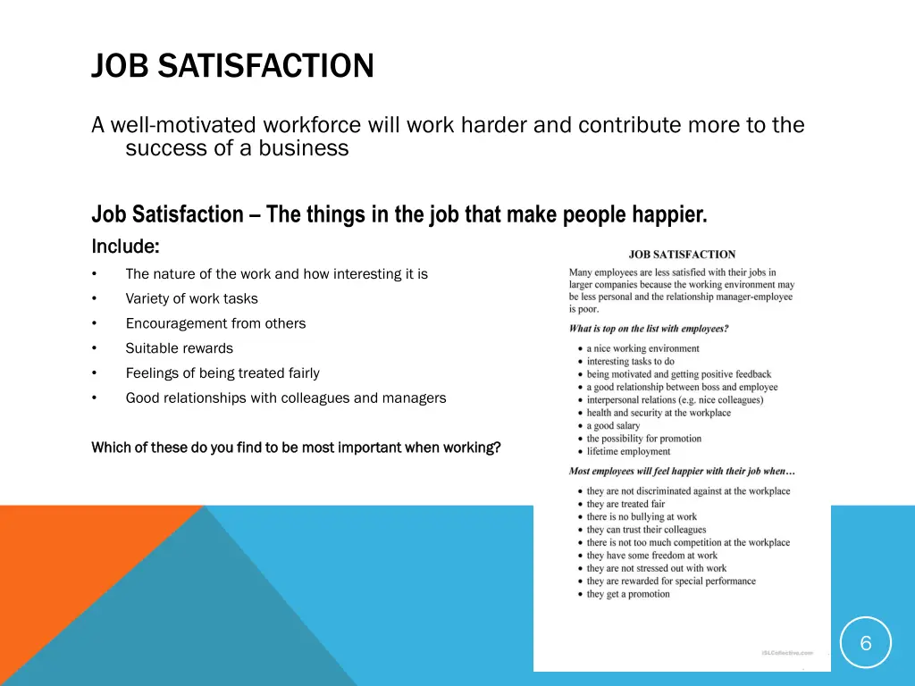 job satisfaction