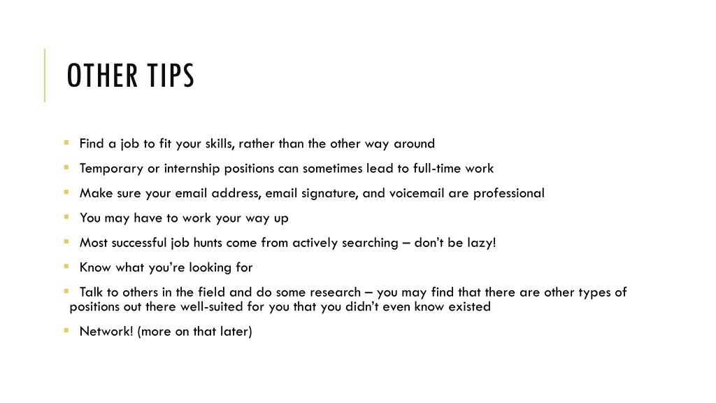 other tips