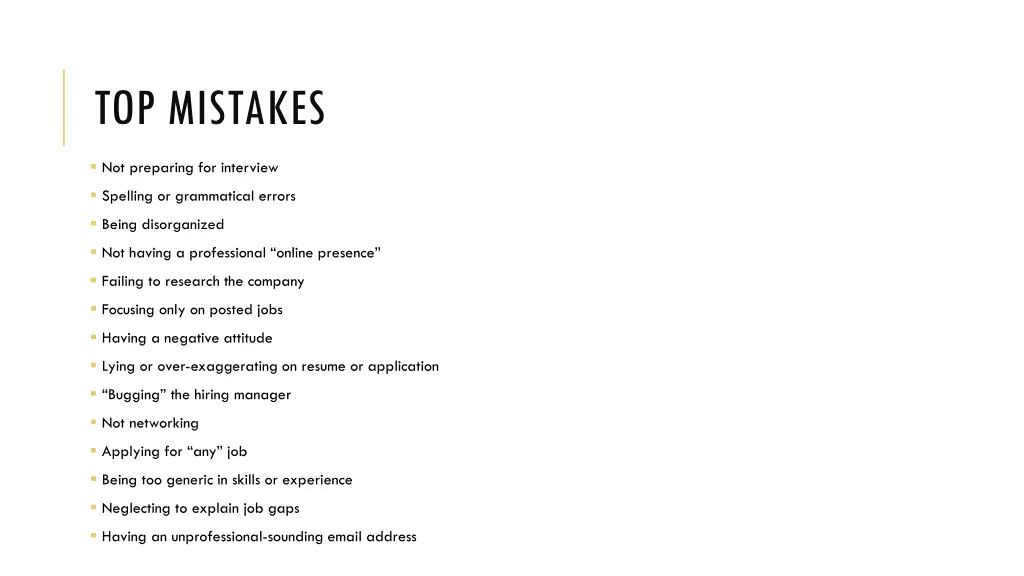top mistakes 1