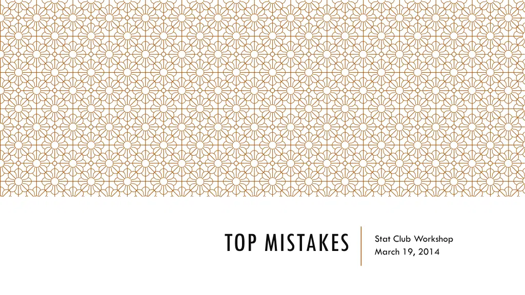 top mistakes