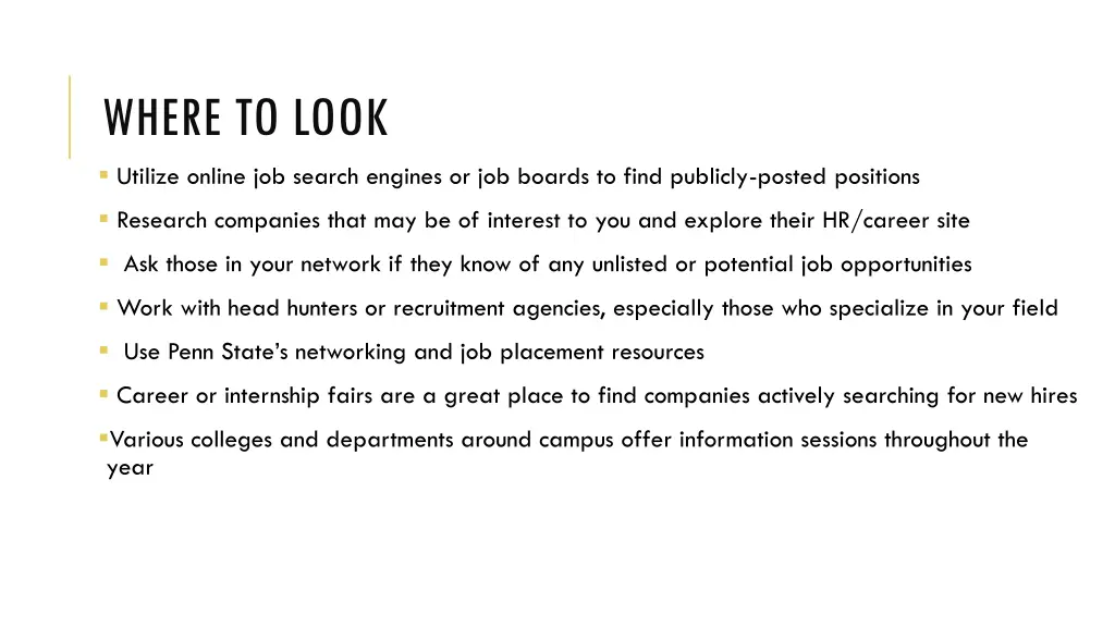 where to look utilize online job search engines
