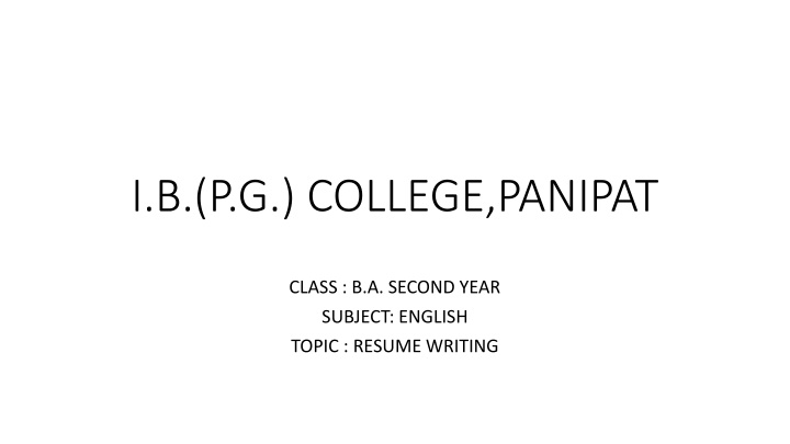i b p g college panipat