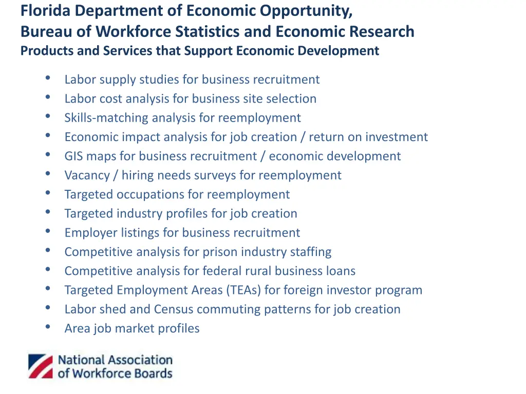 florida department of economic opportunity bureau