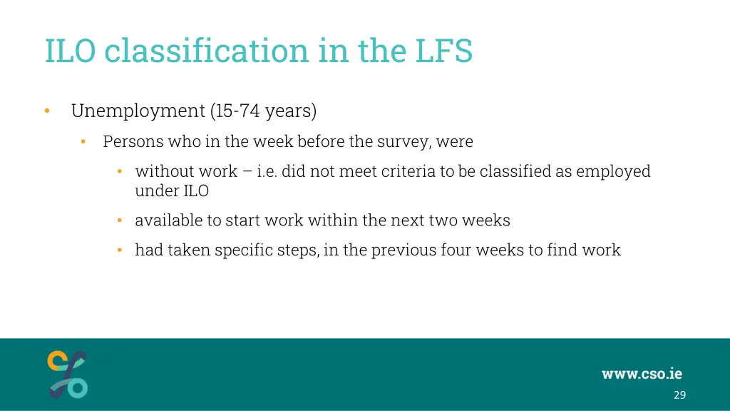 ilo classification in the lfs 1