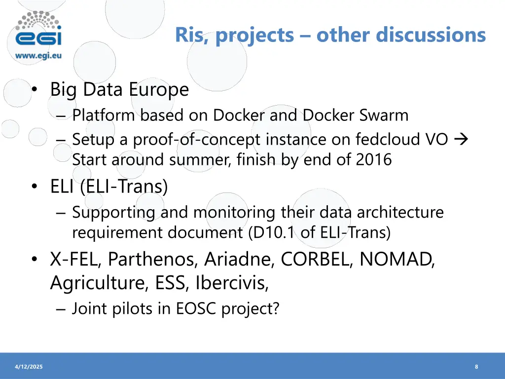 ris projects other discussions