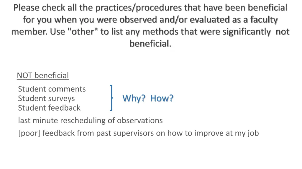 please check all the practices procedures that