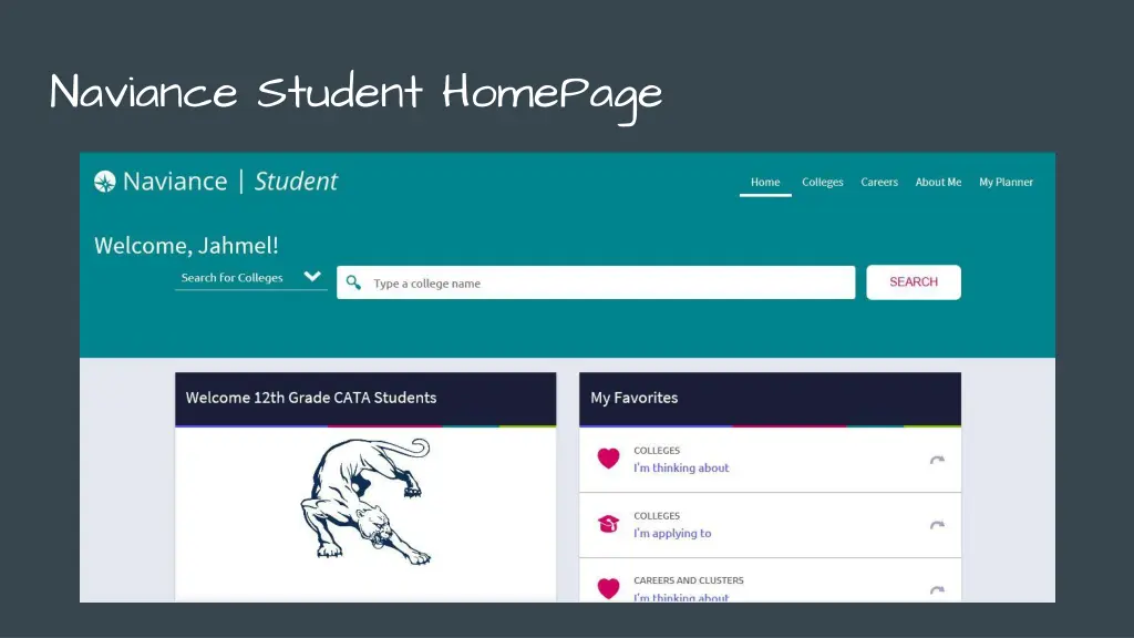 naviance student homepage