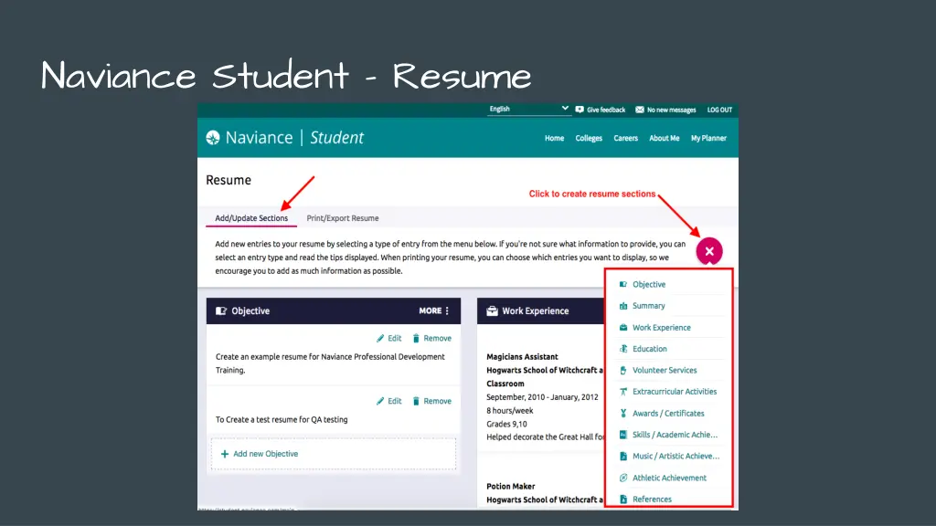 naviance student resume 2
