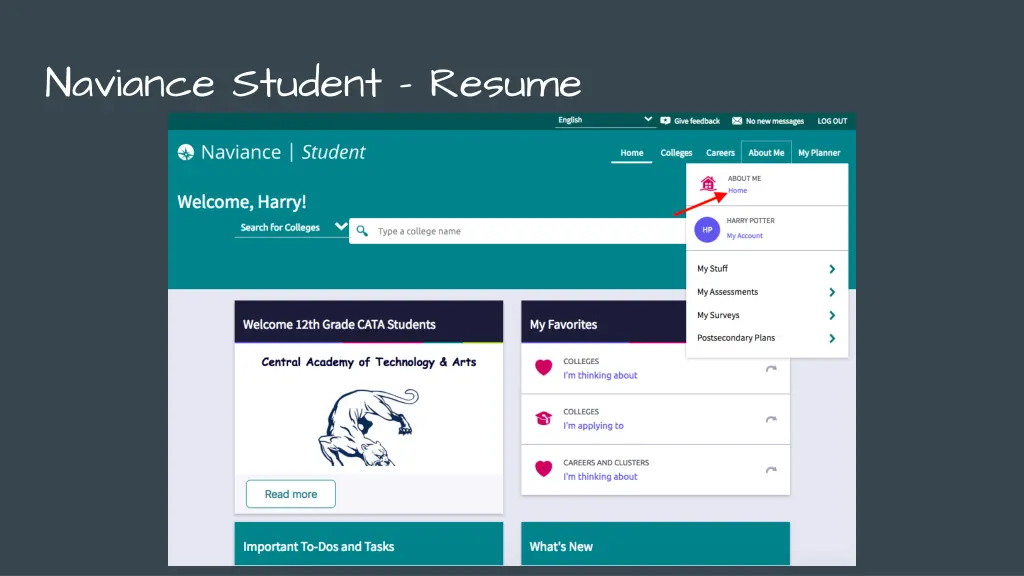 naviance student resume