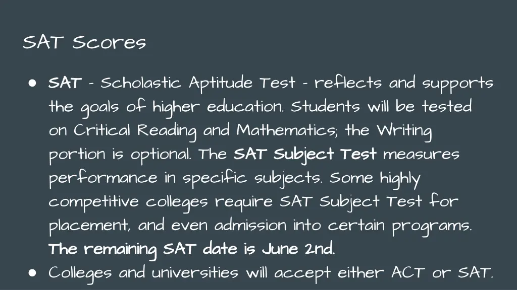 sat scores