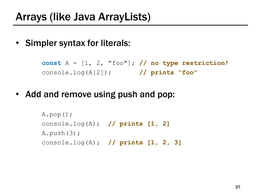 arrays like java arraylists