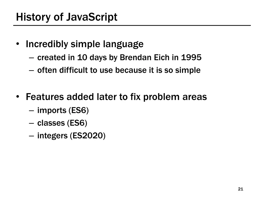 history of javascript