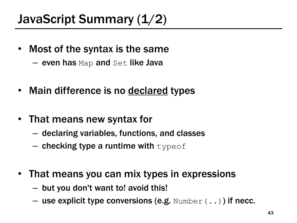 javascript summary 1 2