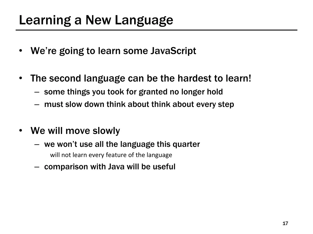learning a new language