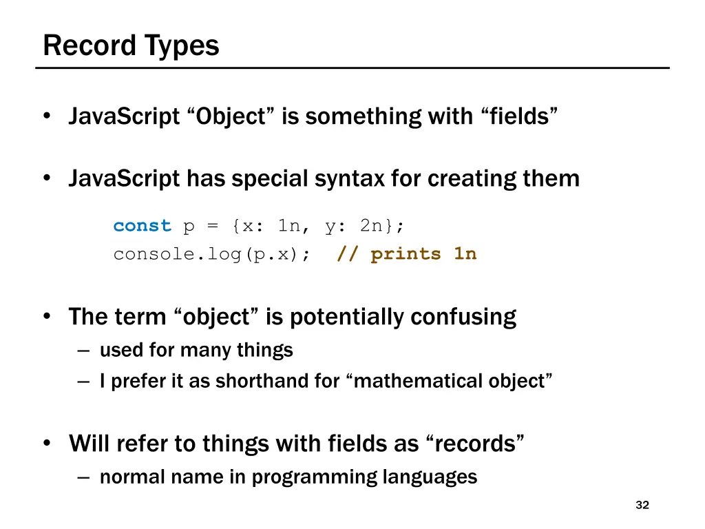 record types