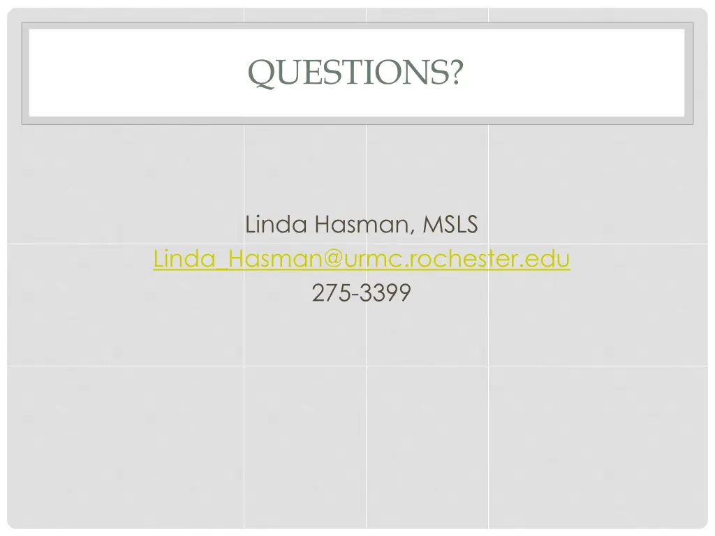 questions