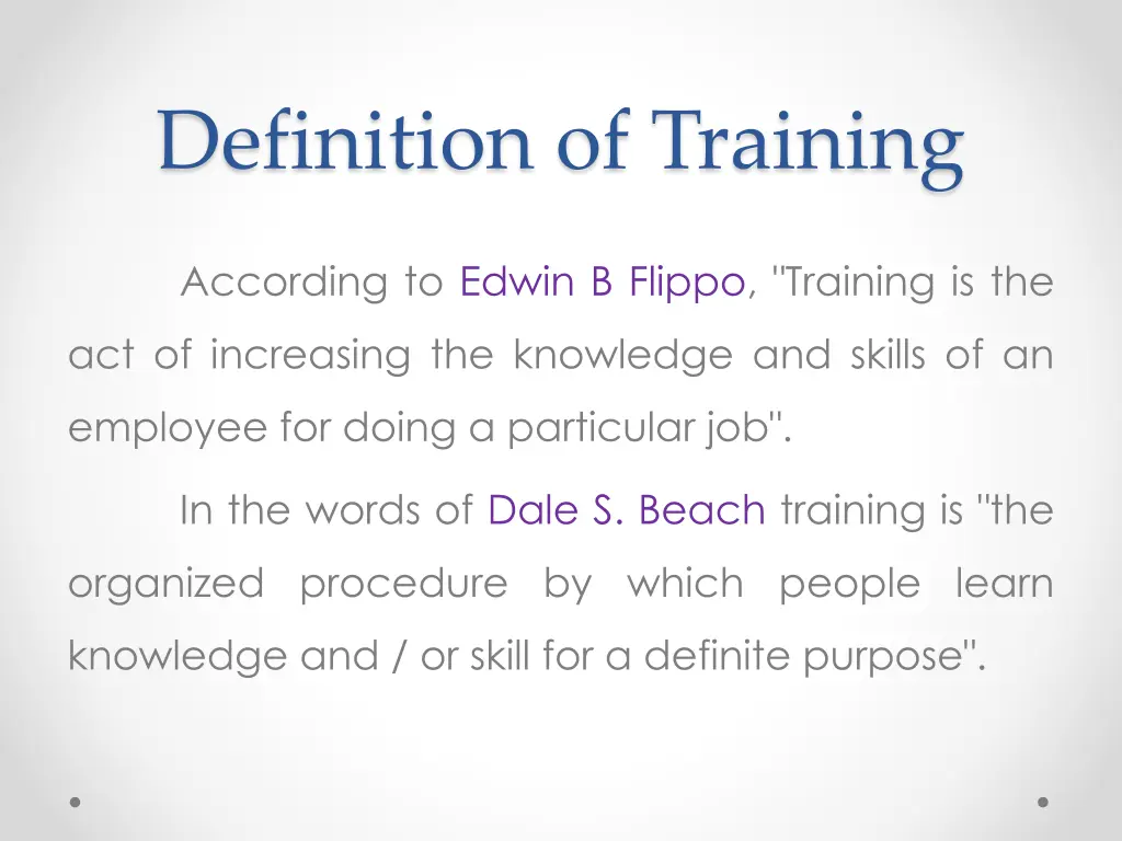 definition of training