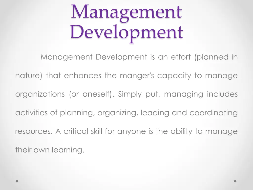 management development