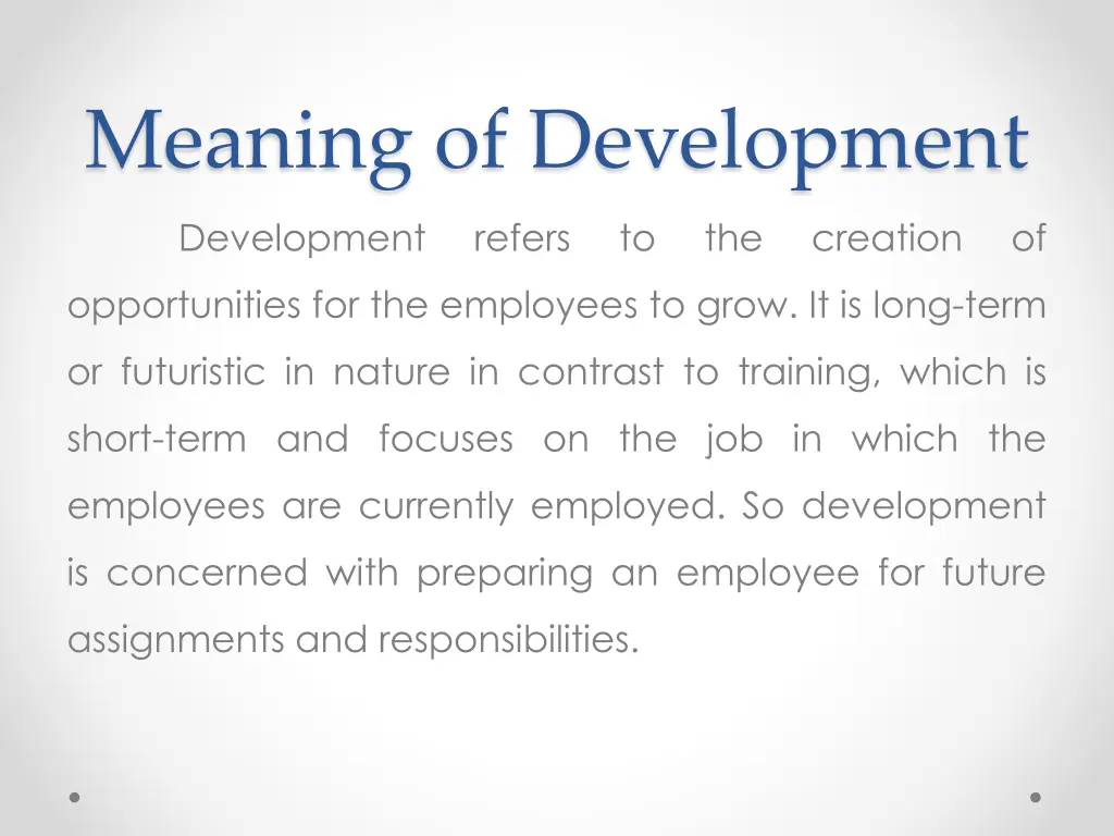 meaning of development