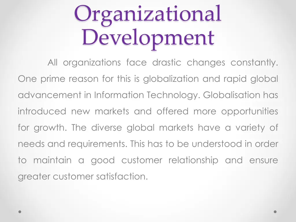 organizational development