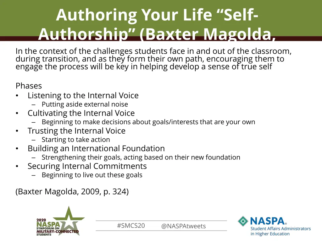 authoring your life self authorship baxter