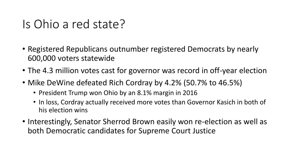 is ohio a red state