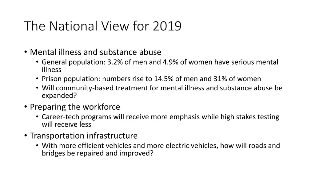 the national view for 2019 1
