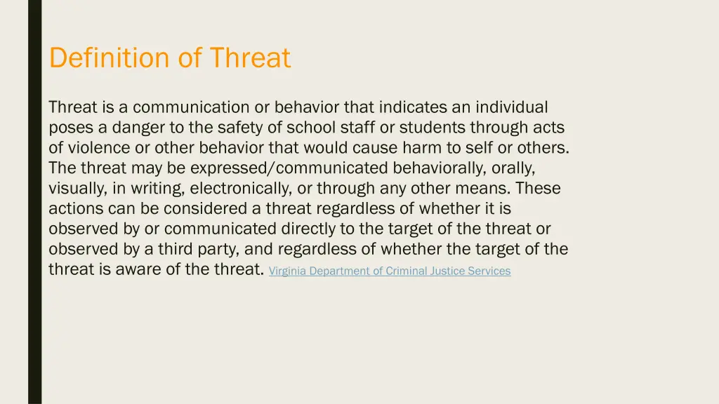 definition of threat