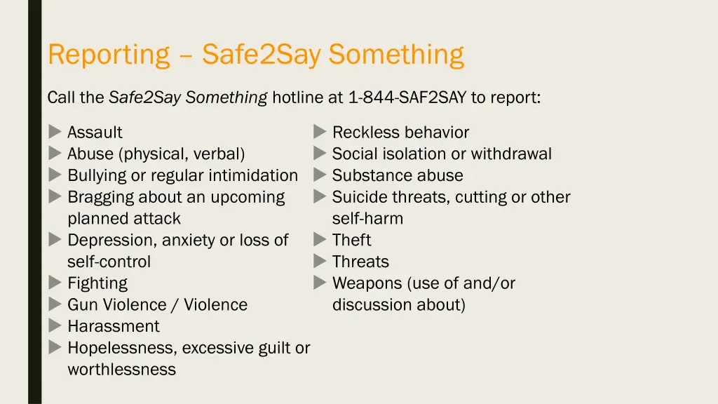 reporting safe2say something