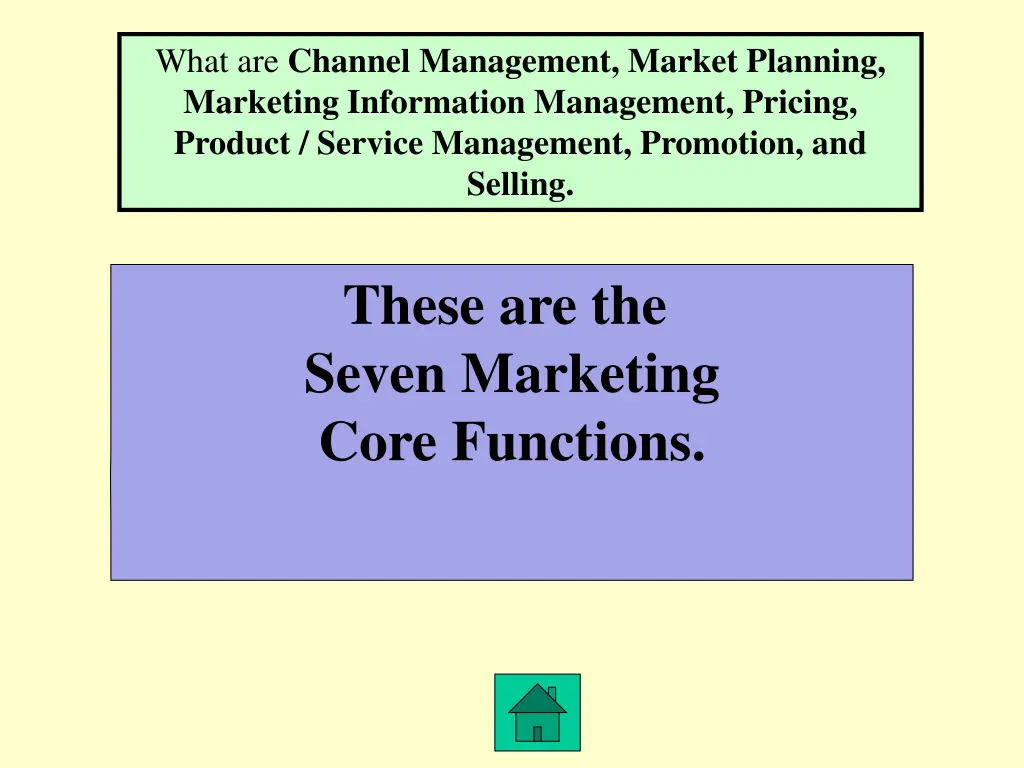 what are channel management market planning