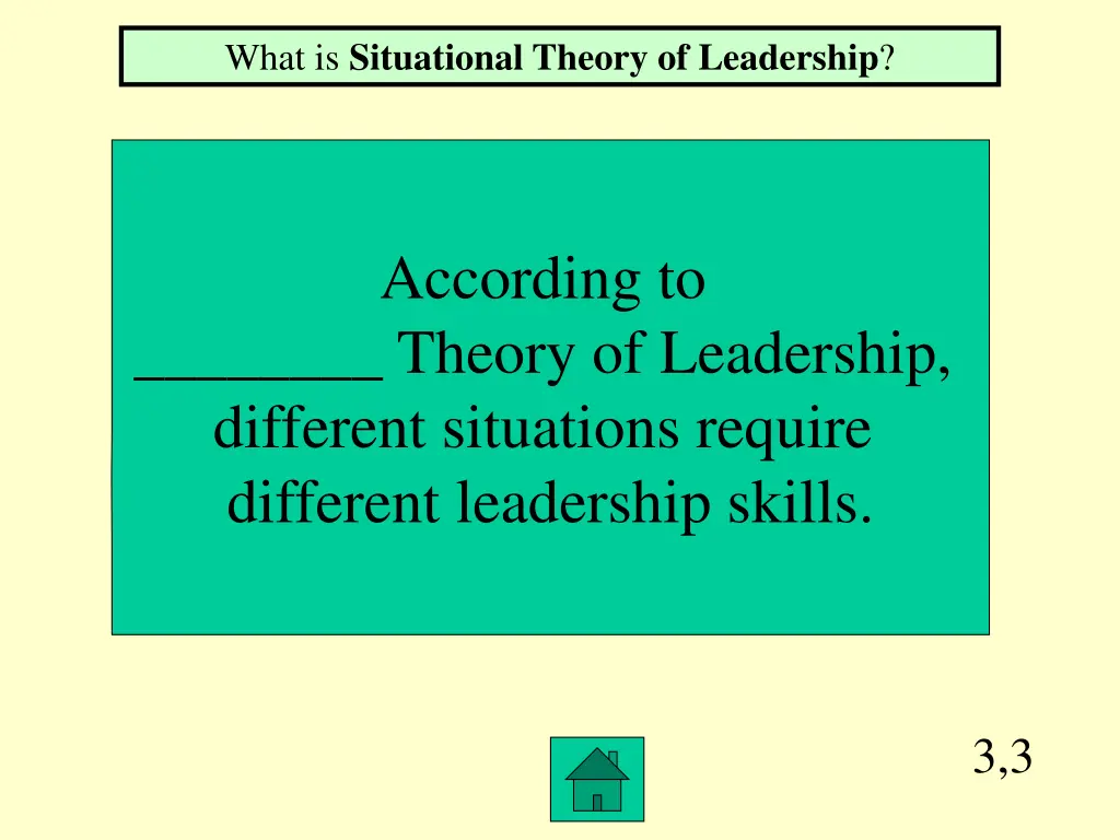 what is situational theory of leadership