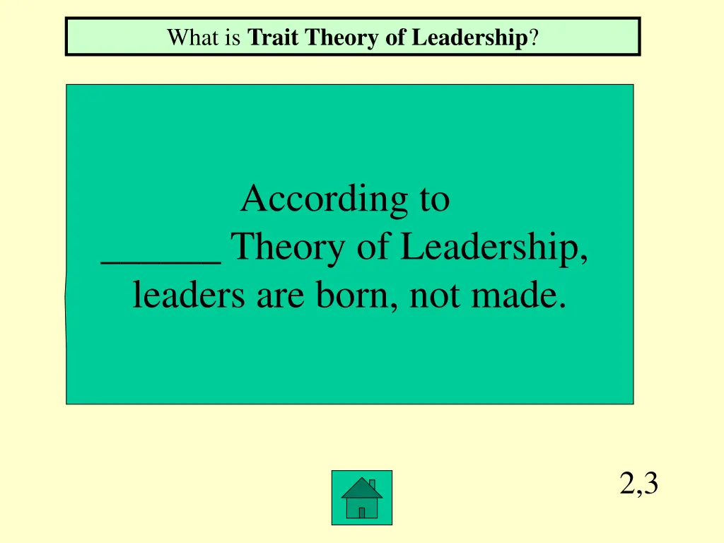 what is trait theory of leadership